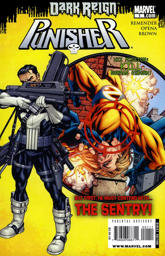 Marvel COMIC BOOK Punisher #1 CVR A Marvel 2009 FN