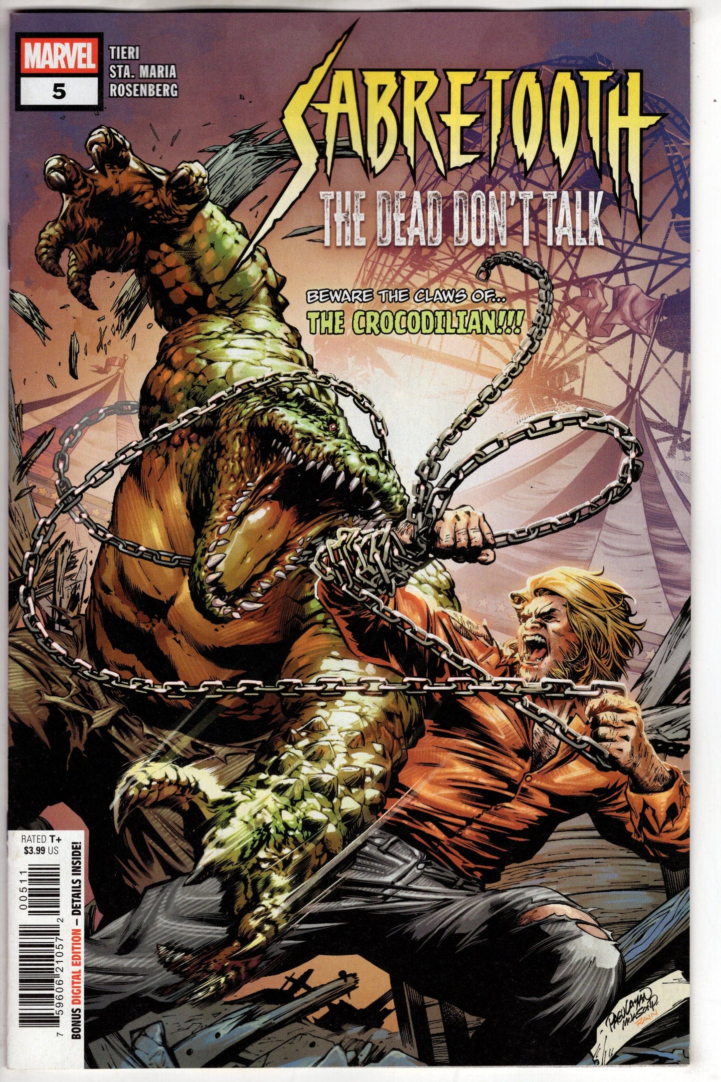 Marvel COMIC BOOK SABRETOOTH: THE DEAD DON'T TALK #5