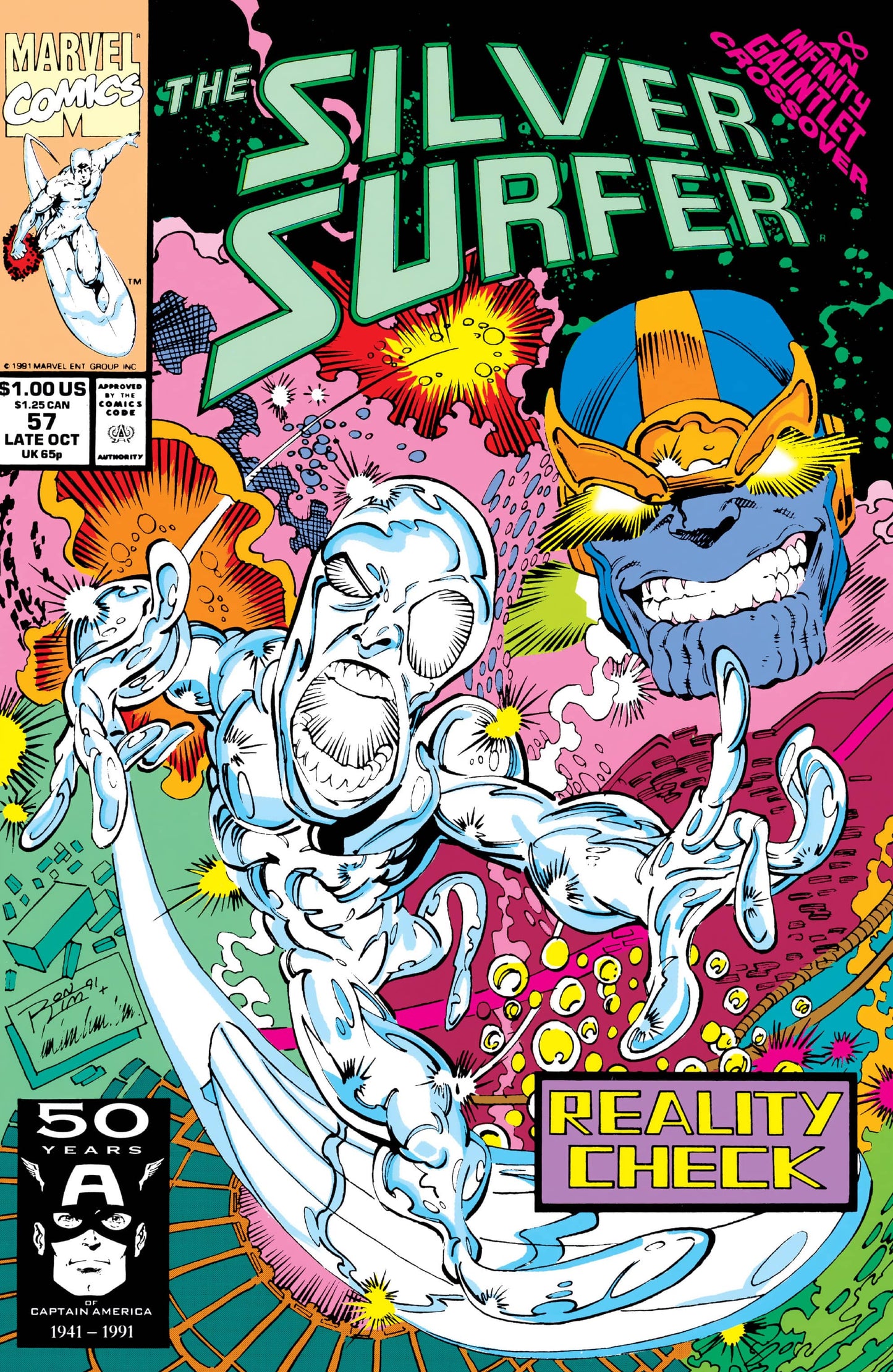 Marvel COMIC BOOK Silver Surfer #57 (VF/NM)