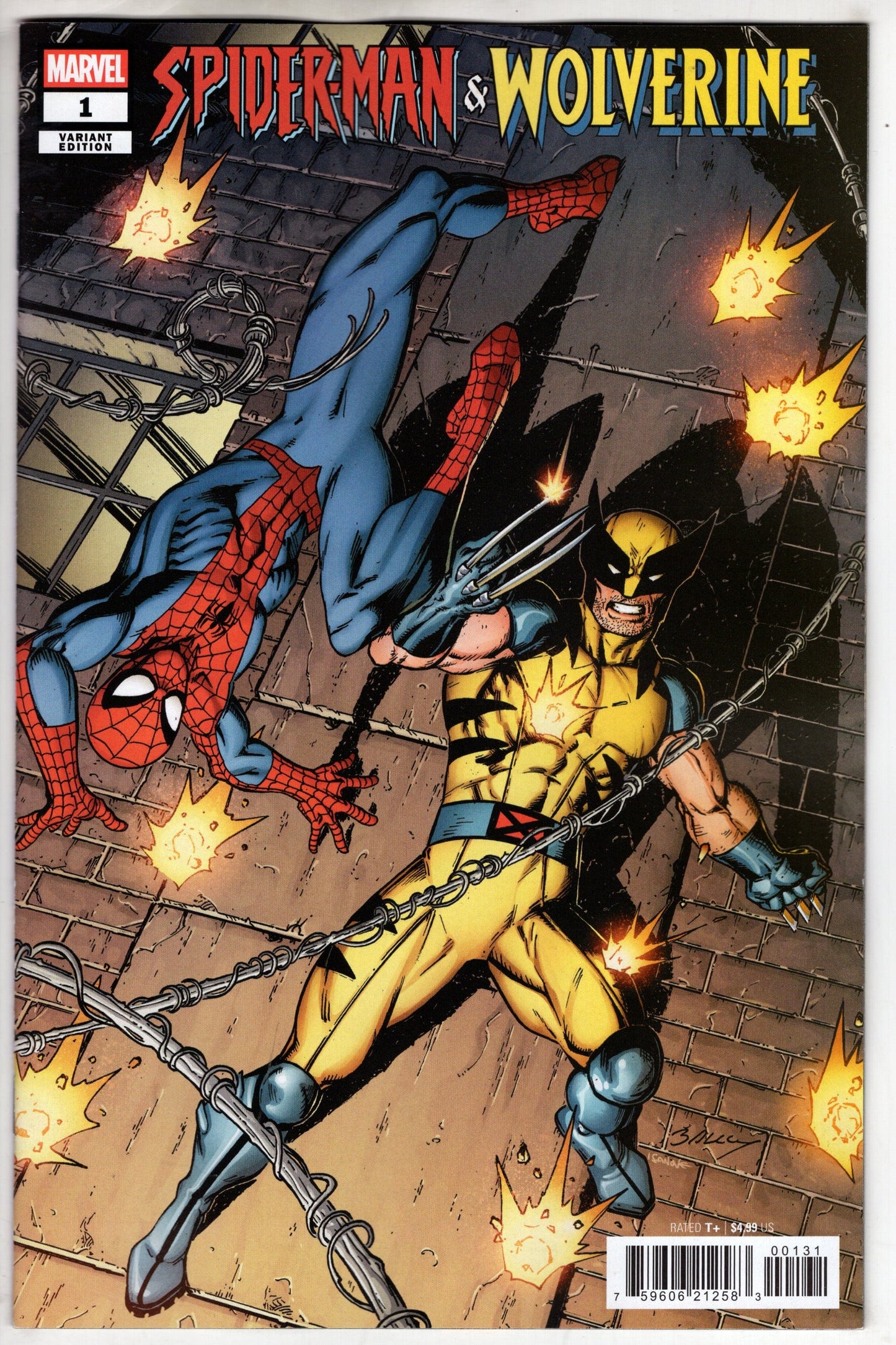 Marvel COMIC BOOK SPIDER-MAN & WOLVERINE #1 MARK BAGLEY VARIANT