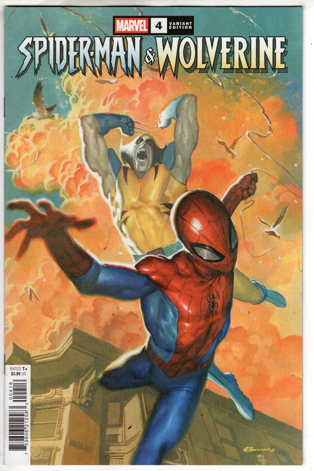 Marvel COMIC BOOK SPIDER-MAN & WOLVERINE #4 FABRIZIO DE TOMMASO VARIANT