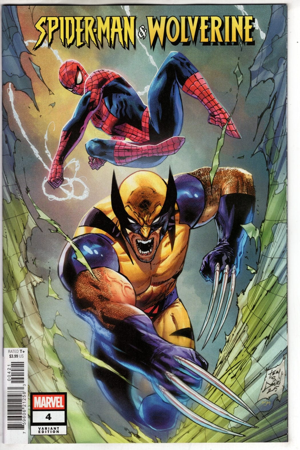 Marvel COMIC BOOK SPIDER-MAN & WOLVERINE #4 TONY DANIEL VARIANT