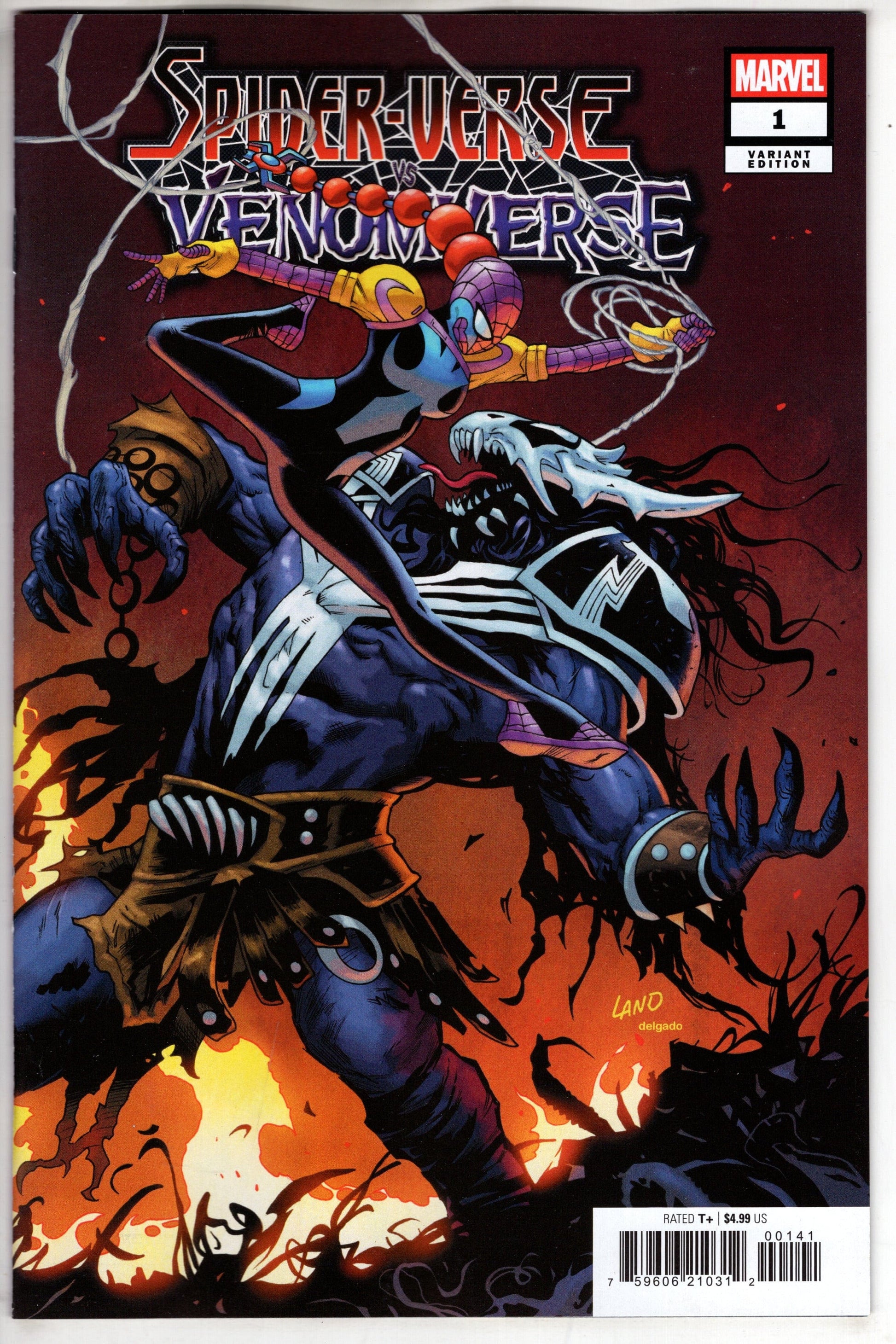 Marvel COMIC BOOK SPIDER-VERSE VS. VENOMVERSE #1 GREG LAND VARIANT