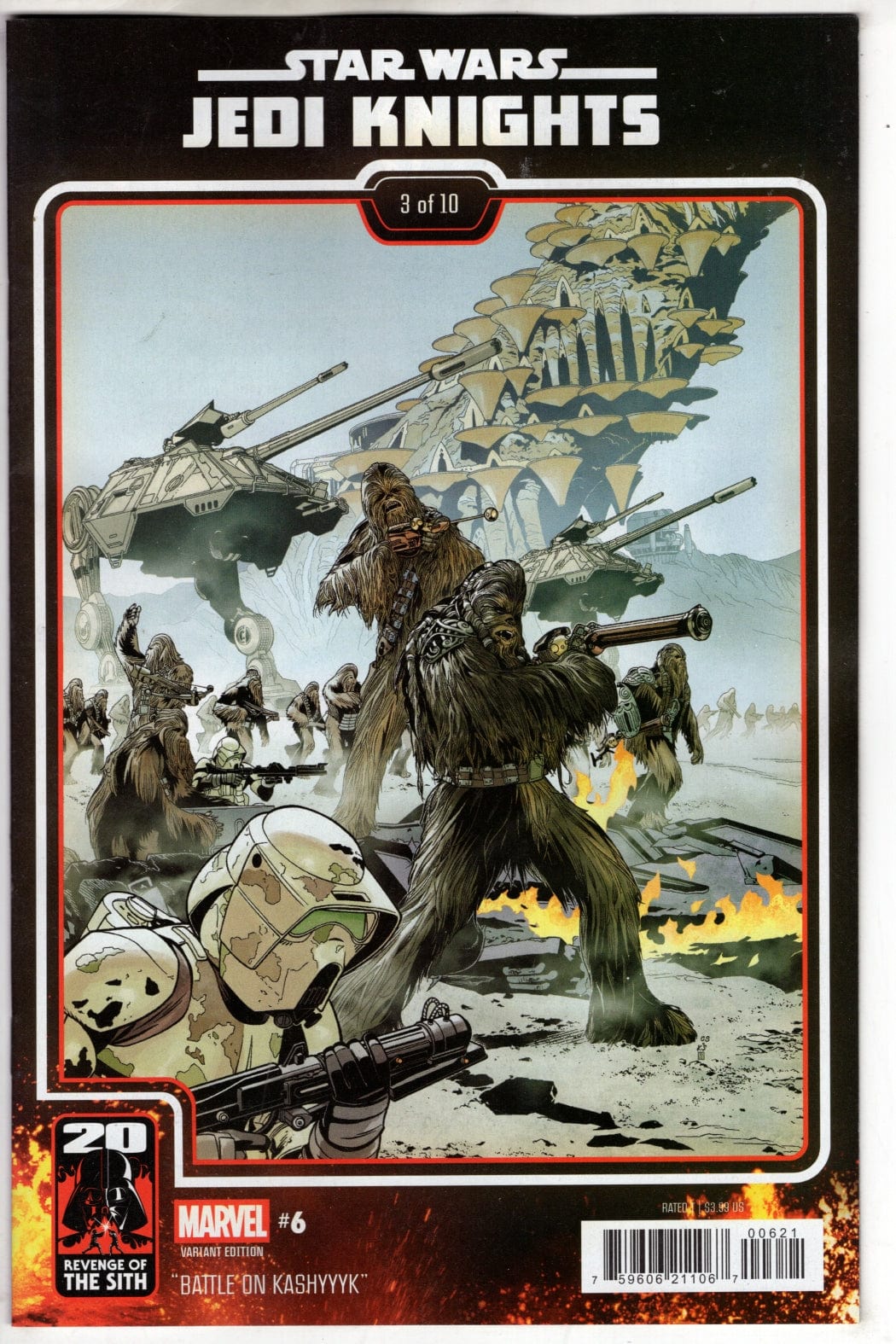 Marvel COMIC BOOK STAR WARS: JEDI KNIGHTS #6 CHRIS SPROUSE REVENGE OF THE SITH 20TH ANNIVERSARY VARIANT