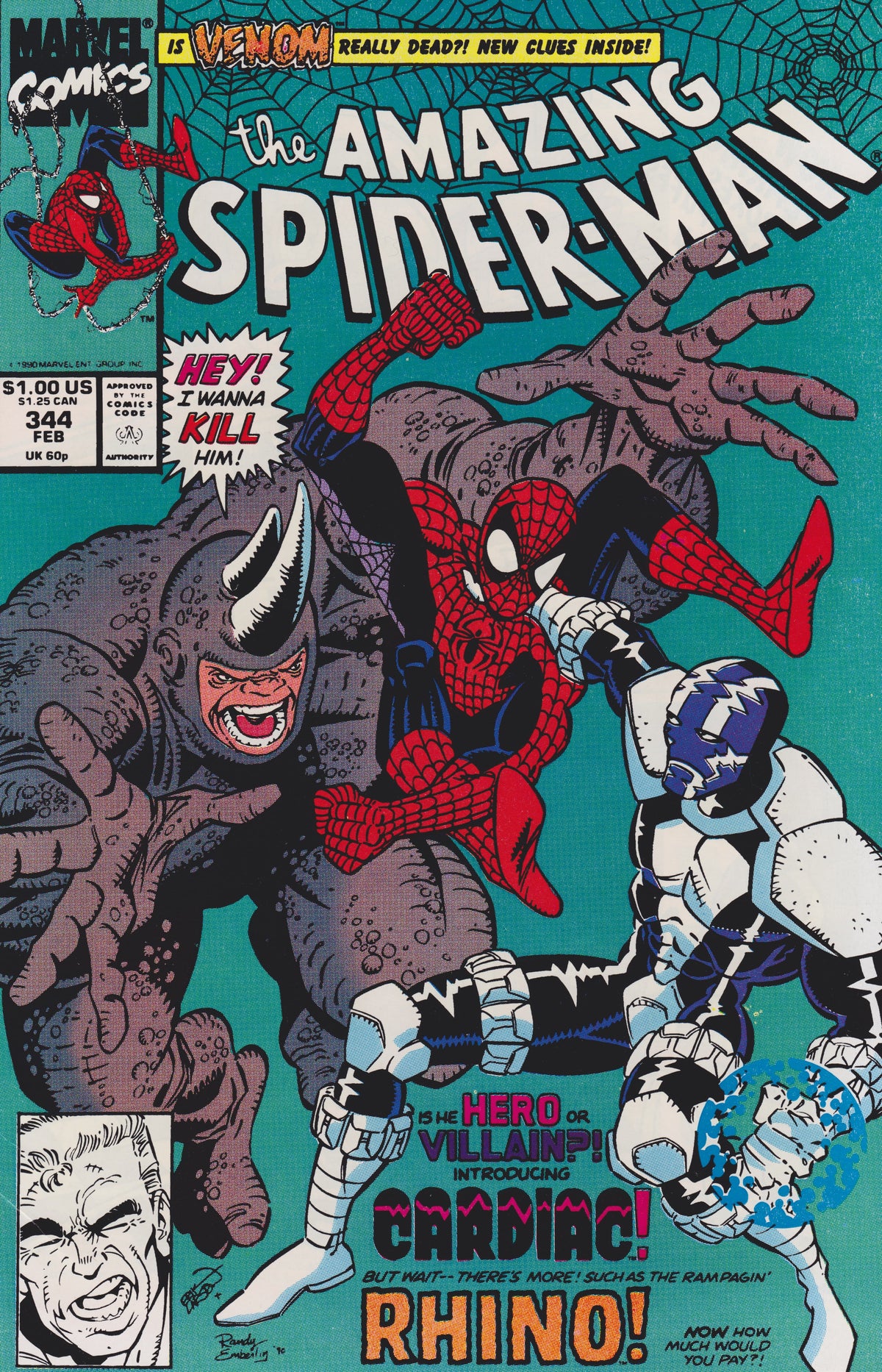 Marvel COMIC BOOK The Amazing Spider-Man #344 - CVR A (FN)