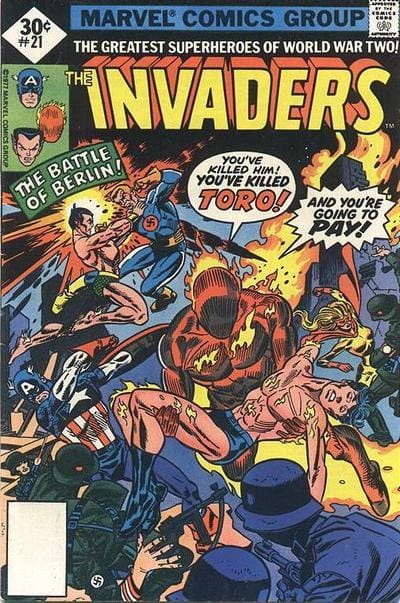 Marvel COMIC BOOK The Invaders #21 (GOOD)