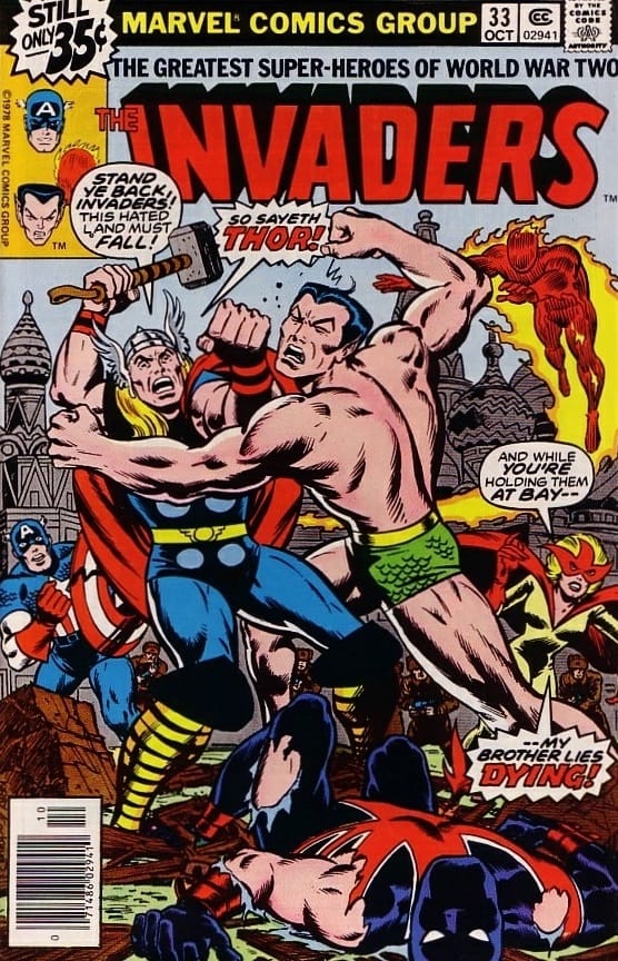 Marvel COMIC BOOK The Invaders #33 (GOOD)