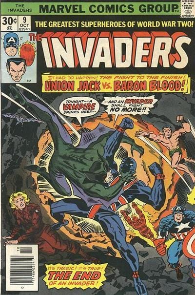 Marvel COMIC BOOK The Invaders #9 (VG)