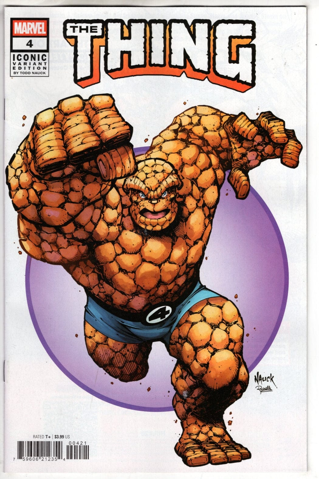 Marvel COMIC BOOK THE THING #4 TODD NAUCK ICONIC VARIANT