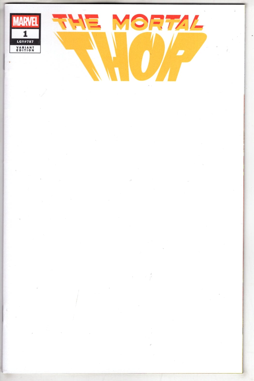 Marvel COMIC BOOK THOR #1 BLANK COVER VARIANT