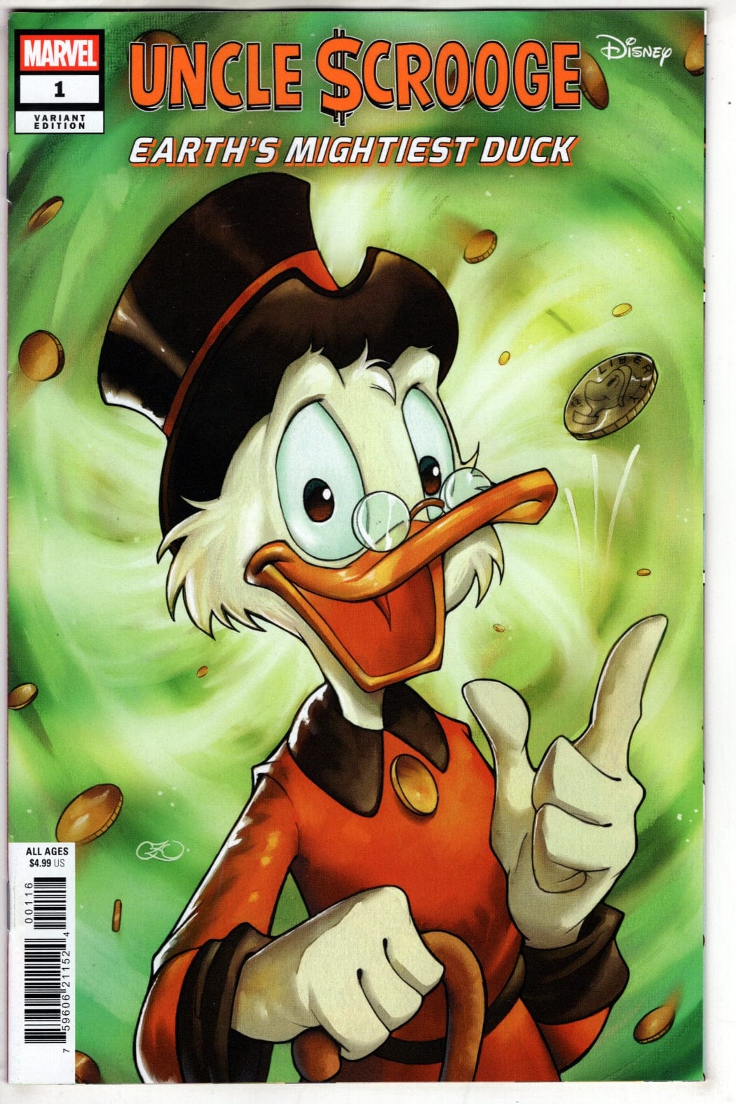 Marvel COMIC BOOK UNCLE SCROOGE: EARTH'S MIGHTIEST DUCK #1 CHRISSIE ZULLO VARIANT