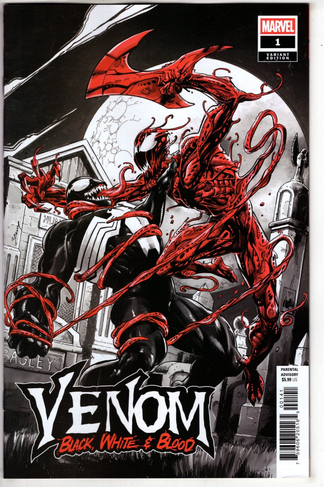 Marvel COMIC BOOK VENOM: BLACK, WHITE & BLOOD #1 MARK BAGLEY VARIANT