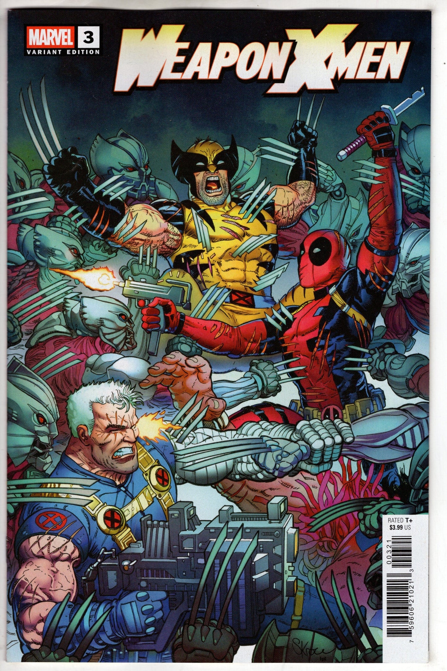Marvel COMIC BOOK WEAPON X-MEN #3 STEVE SKROCE VARIANT