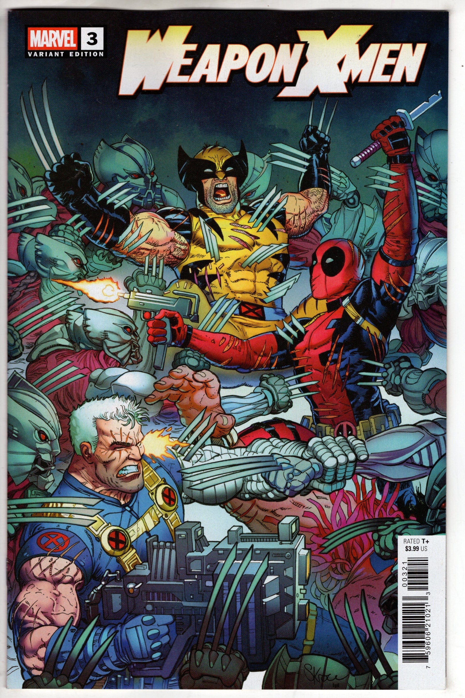 Marvel COMIC BOOK WEAPON X-MEN #3 STEVE SKROCE VARIANT