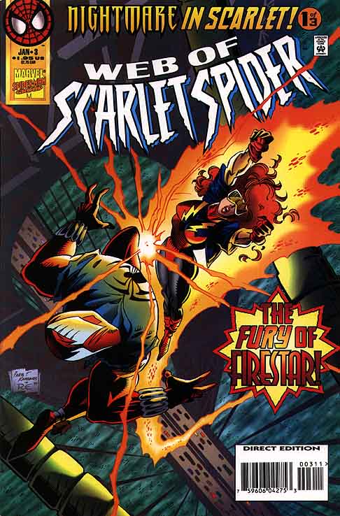 Marvel COMIC BOOK Web of Scarlet Spider #3 CVR A Marvel 1996 VF