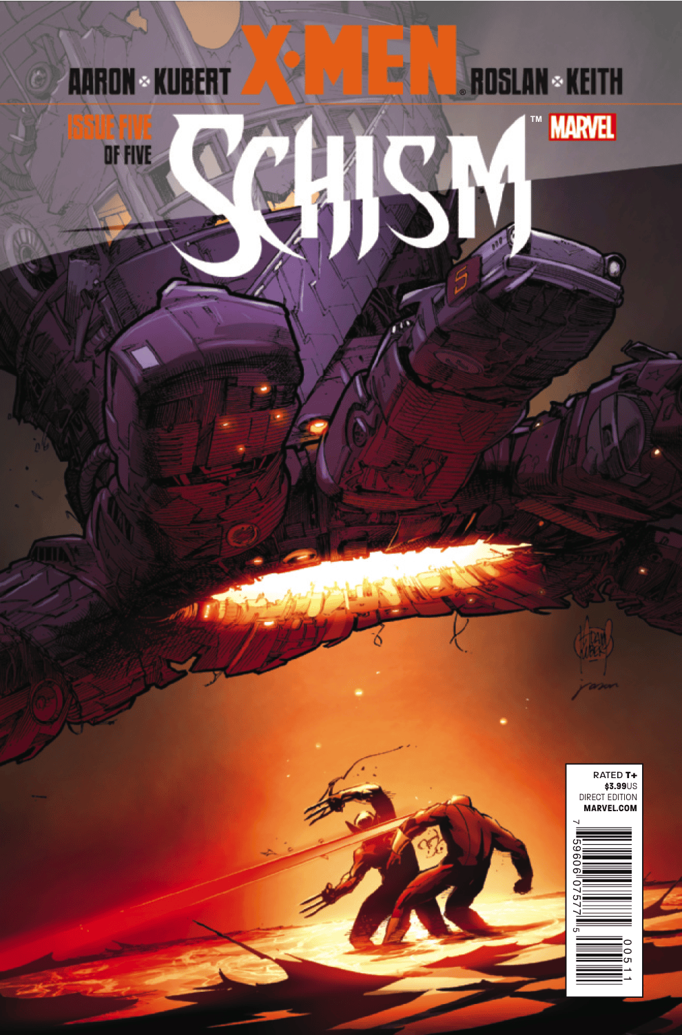 Marvel COMIC BOOK X-Men: Schism #5 (VF/NM)