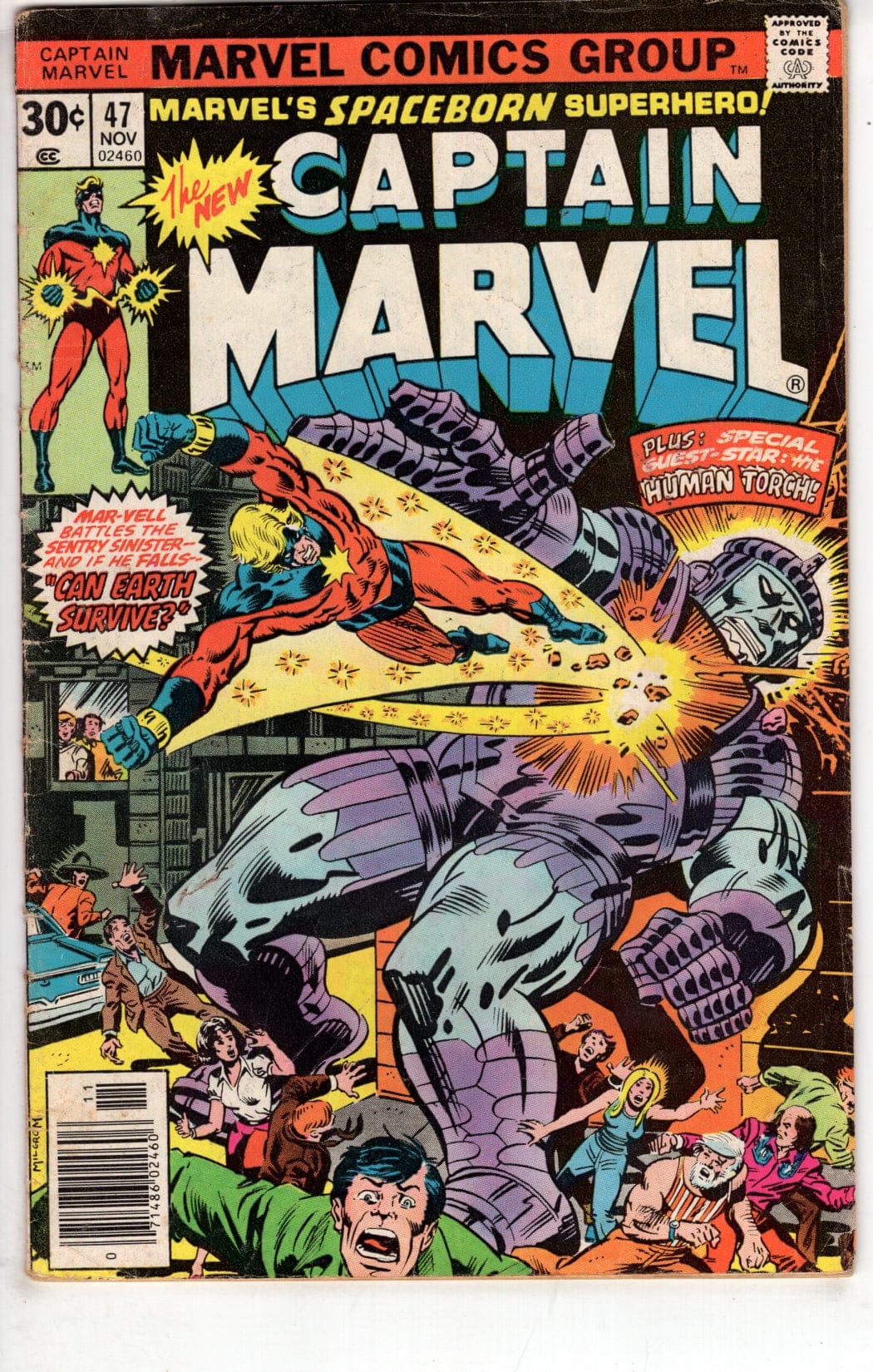 Marvel Comics Captain Marvel #47 [VG]