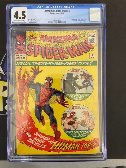 MARVEL COMICS CGC AMAZING SPIDER-MAN #8 CGC 4.5