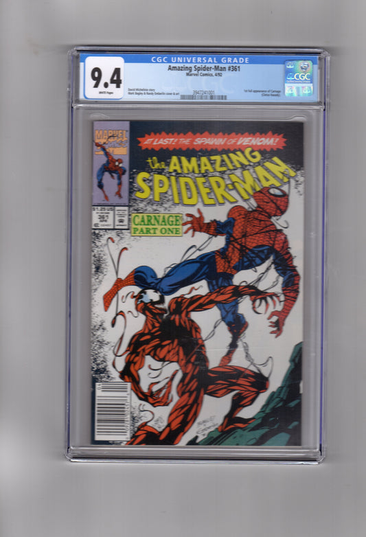 Marvel Comics CGC Comic AMAZING SPIDER-MAN #361 CGC 9.4