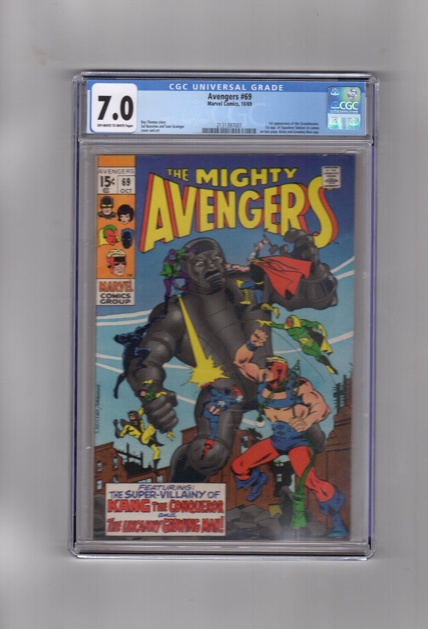 Marvel Comics CGC Comic AVENGERS #69 CGC 7.0