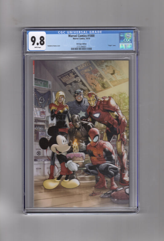 Marvel Comics CGC Comic Marvel Comics #1000 CGC 9.8 D23 Expo Mickey Mouse Virgin Variant Cover