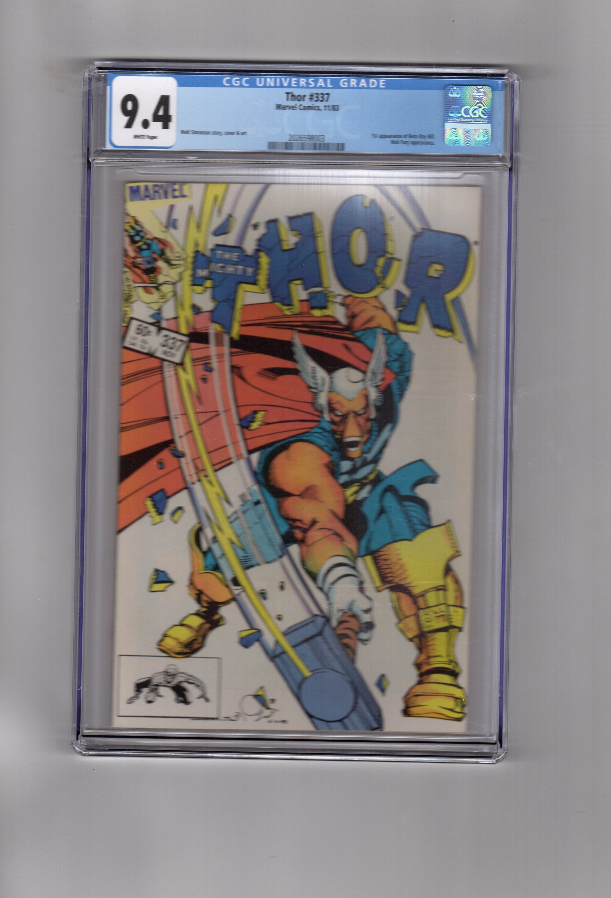Marvel Comics CGC Comic THOR #337 CGC 9.4