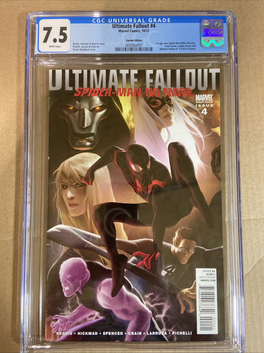Marvel Comics CGC Comic ULTIMATE FALLOUT #4 1IN25 VARIANT CGC 7.5
