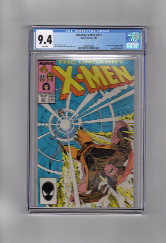 Marvel Comics CGC Comic UNCANNY X-MEN # 221 CGC 9.4