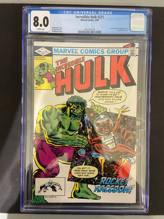 MARVEL COMICS CGC INCREDIBLE HULK #271 CGC 8.0