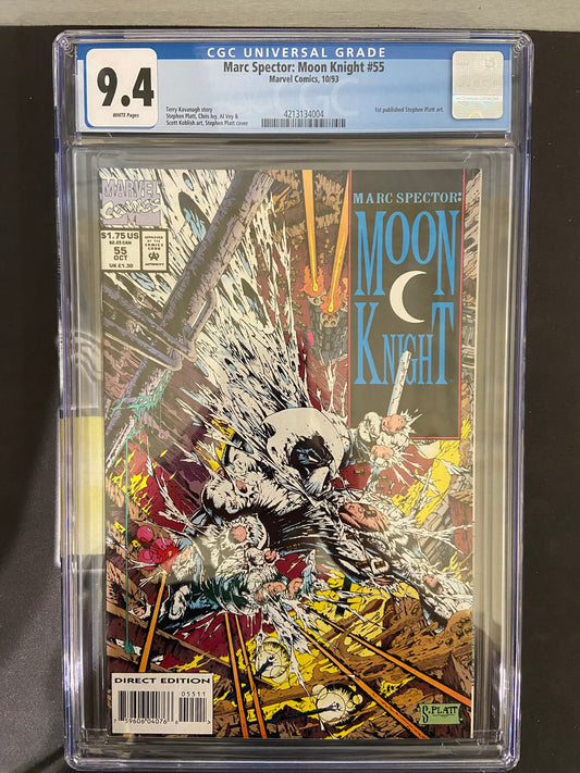 MARVEL COMICS CGC MARC SPECTOR MOON KNIGHT #55 CGC 9.4