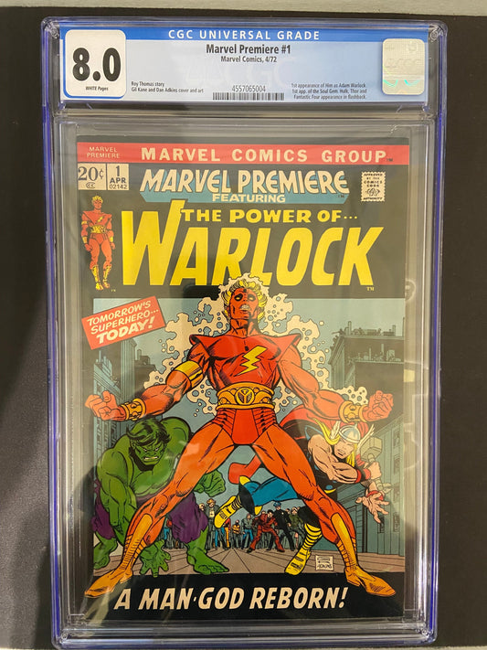MARVEL COMICS CGC MARVEL PREMIERE #1 CGC 8.0