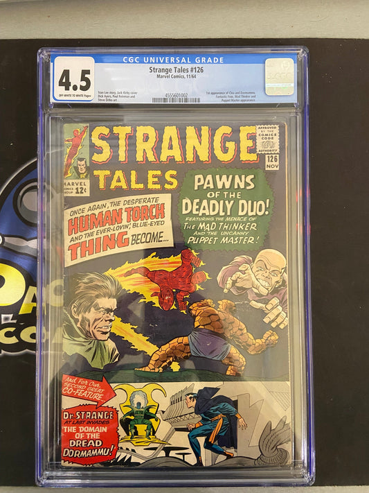 MARVEL COMICS CGC STRANGE TALES #126 CGC 4.5