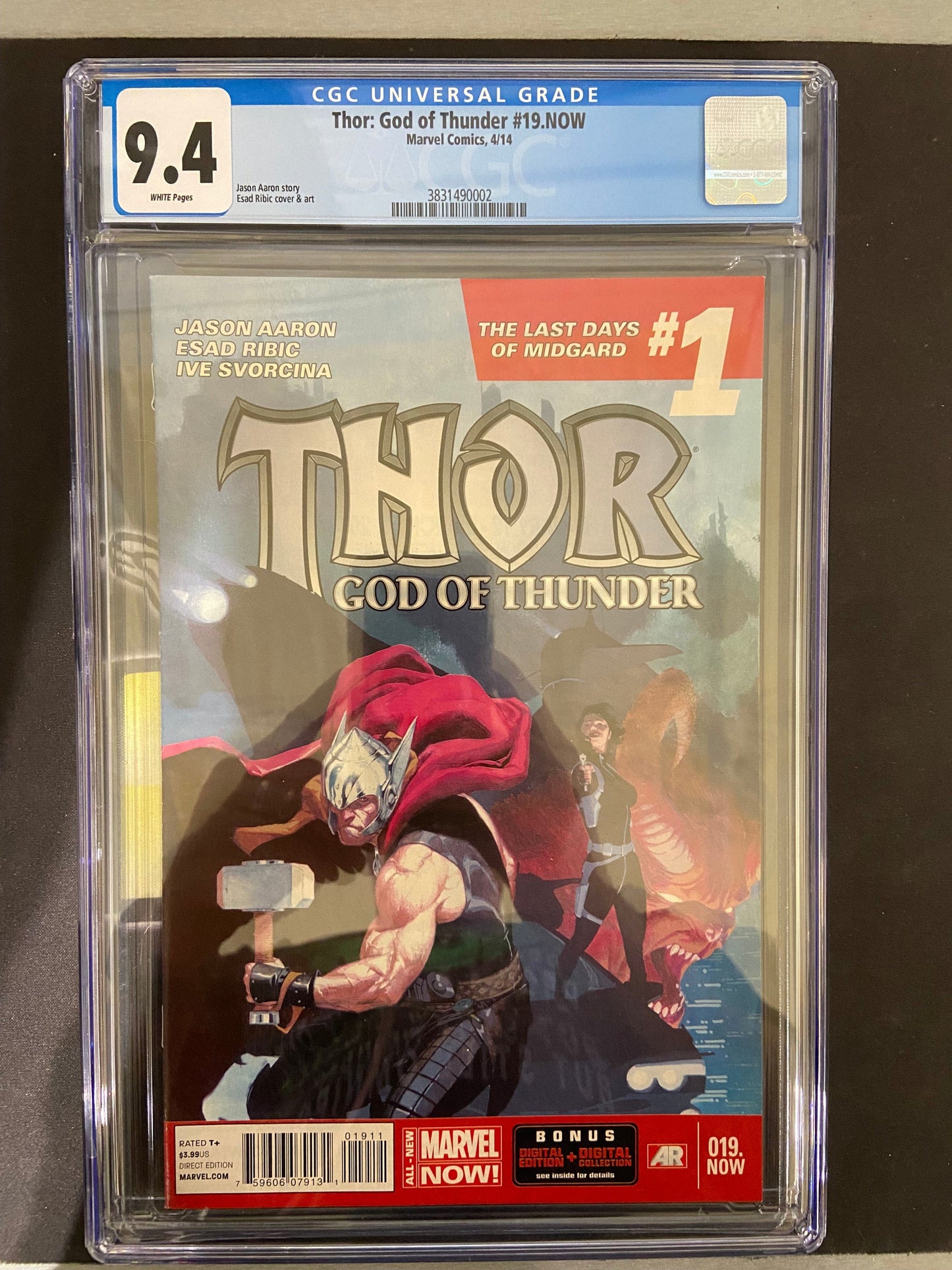 MARVEL COMICS CGC THOR GOD OF THUNDER #19 CGC 9.4