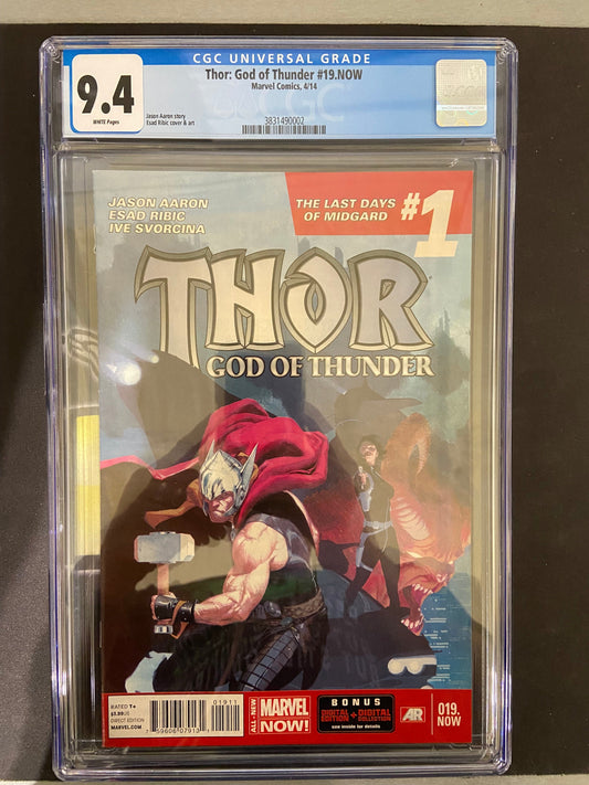 MARVEL COMICS CGC THOR GOD OF THUNDER #19 CGC 9.4