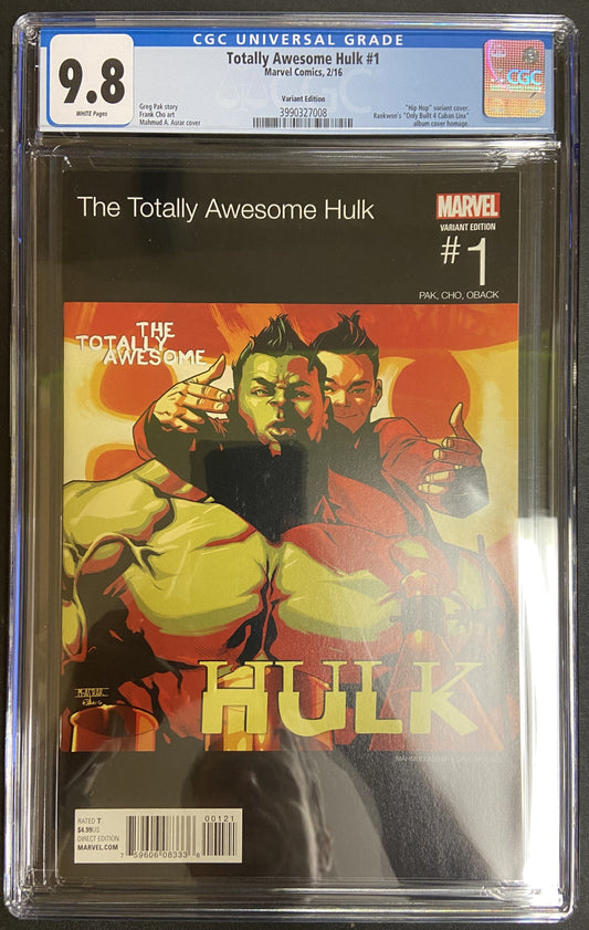 MARVEL COMICS CGC Totally Awesome Hulk #1 HIP Hop Variant CGC 9.8