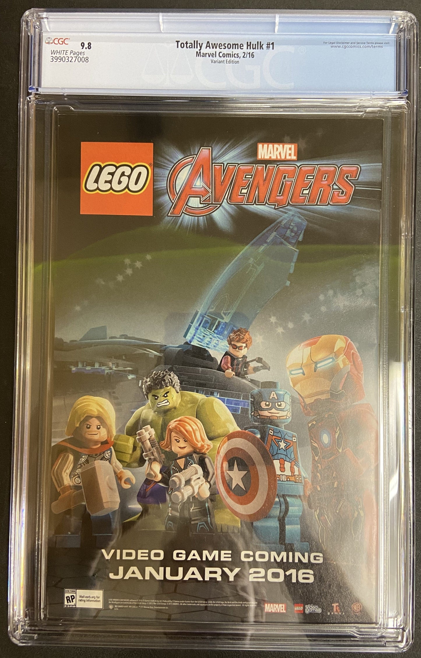 MARVEL COMICS CGC Totally Awesome Hulk #1 HIP Hop Variant CGC 9.8