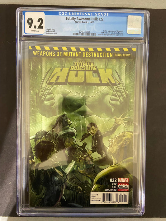 MARVEL COMICS CGC TOTALLY AWESOME HULK #22 CGC 9.2