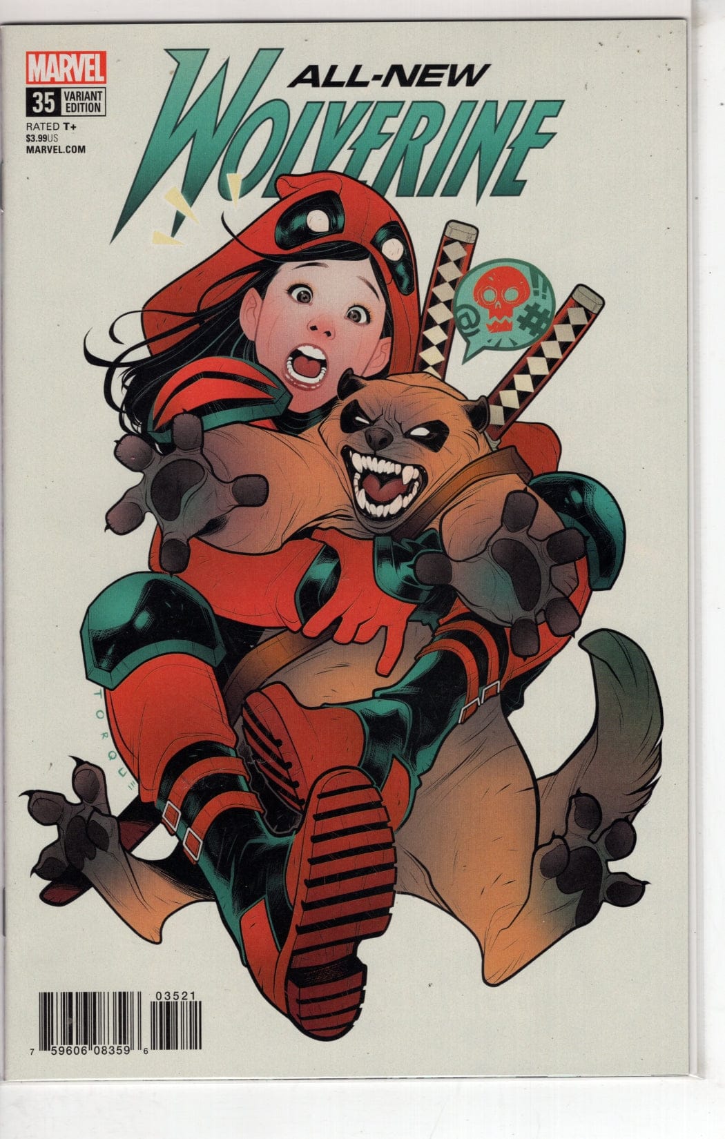 MARVEL COMICS COMIC BOOK ALL NEW WOLVERINE #35 TORQUE DEADPOOL VAR LEG  [VF/NM]