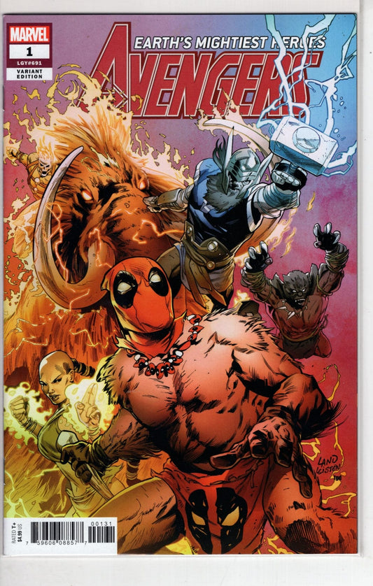 MARVEL COMICS COMIC BOOK AVENGERS #1 LAND PARTY VAR