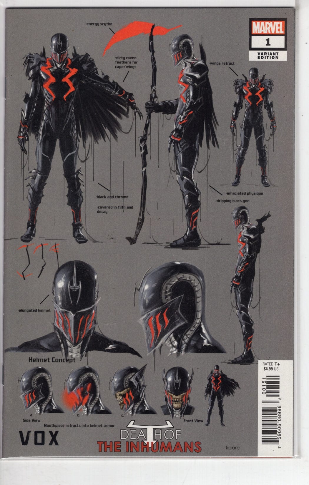 MARVEL COMICS COMIC BOOK DEATH OF INHUMANS #1 (OF 5) ANDREWS DESIGN VAR
