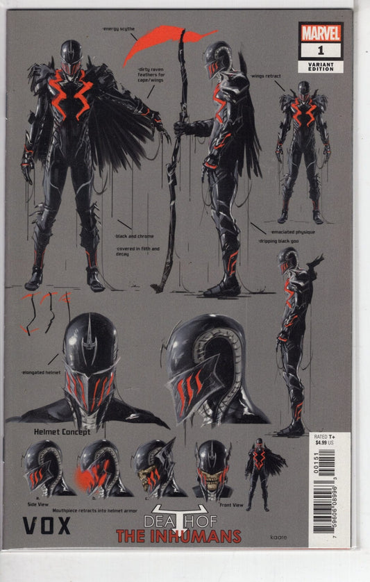 MARVEL COMICS COMIC BOOK DEATH OF INHUMANS #1 (OF 5) ANDREWS DESIGN VAR