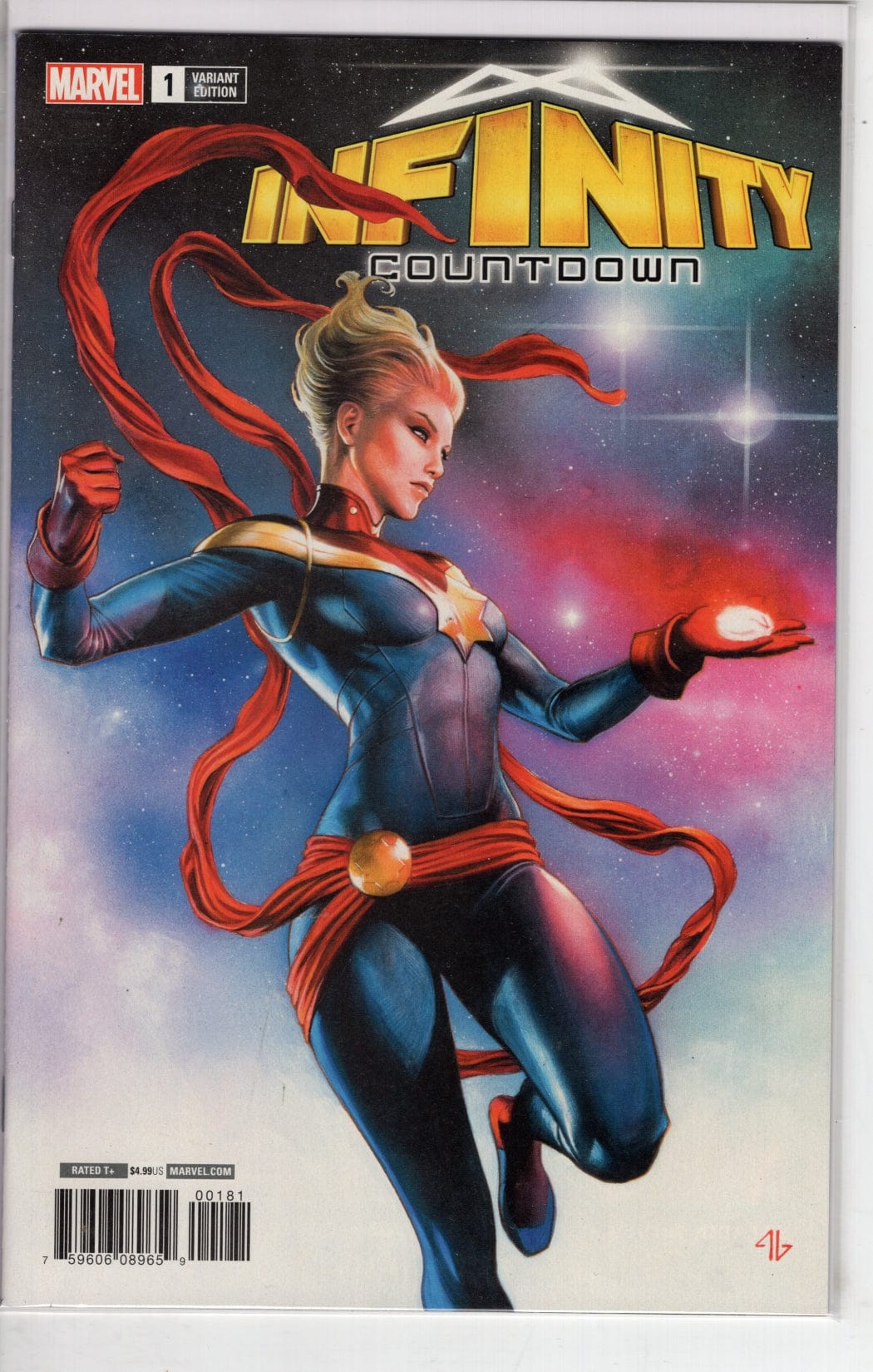 MARVEL COMICS COMIC BOOK INFINITY COUNTDOWN #1 (OF 5) CAPTAIN MARVEL HOLDS INFINITY V  [VF/NM]