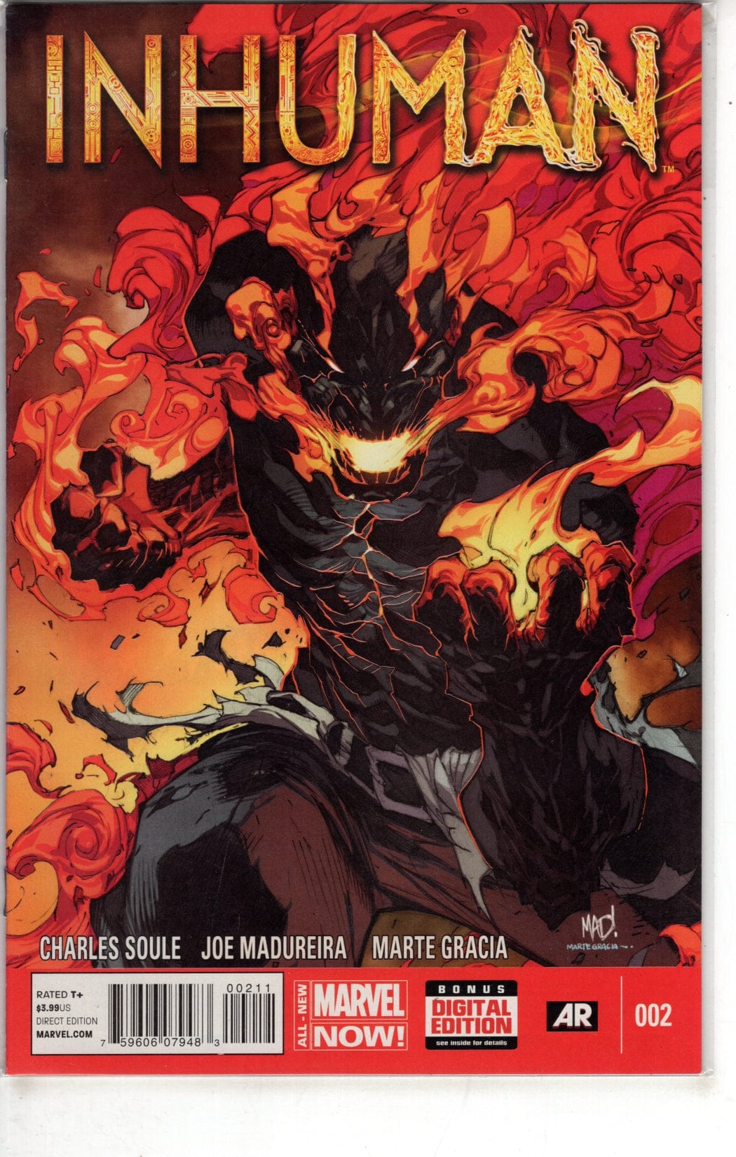 MARVEL COMICS COMIC BOOK INHUMAN #2 ANMN (RES) (VF/NM)
