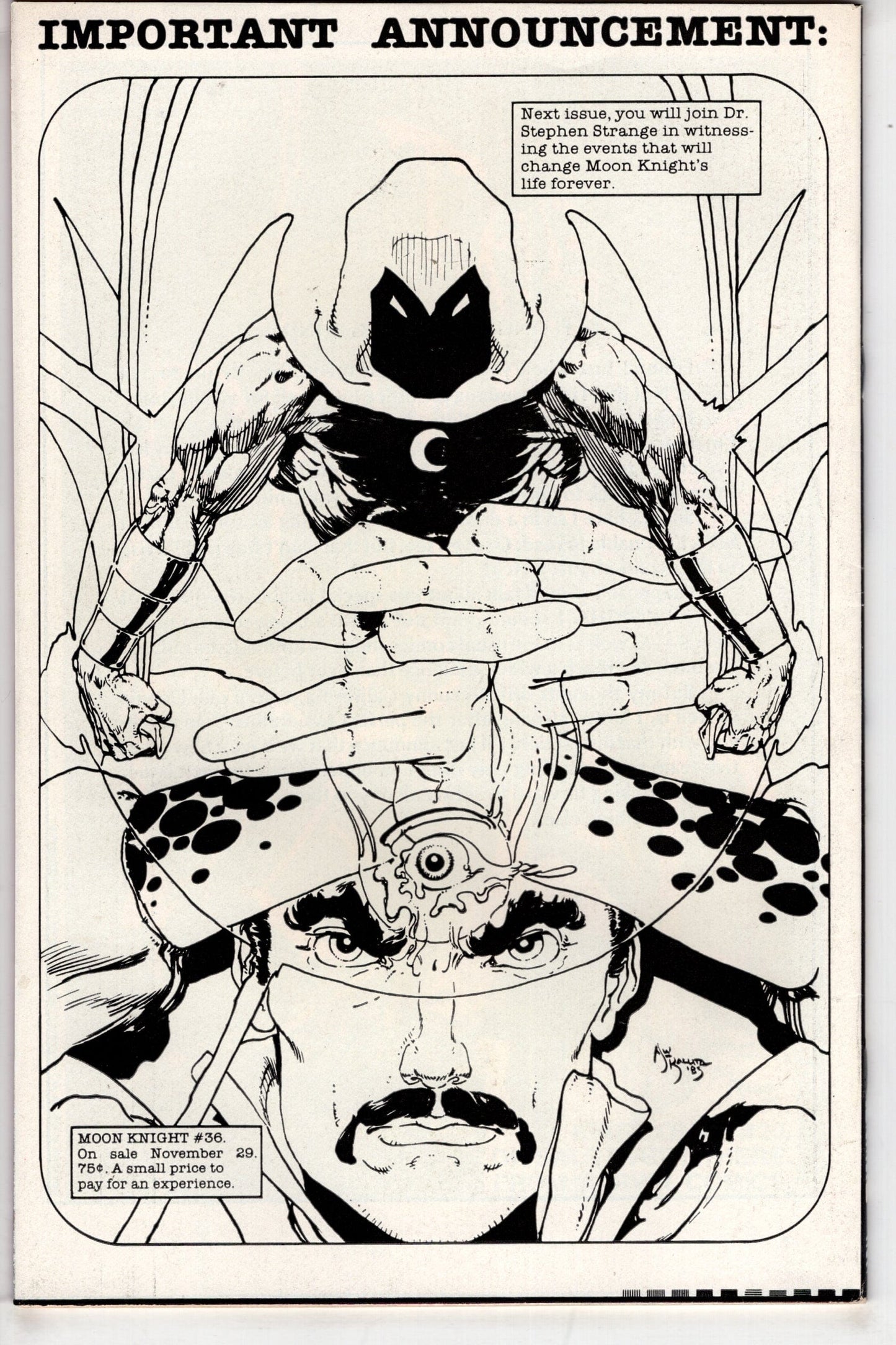 MARVEL COMICS COMIC BOOK Moon Knight (1980 series) #35 [Direct]