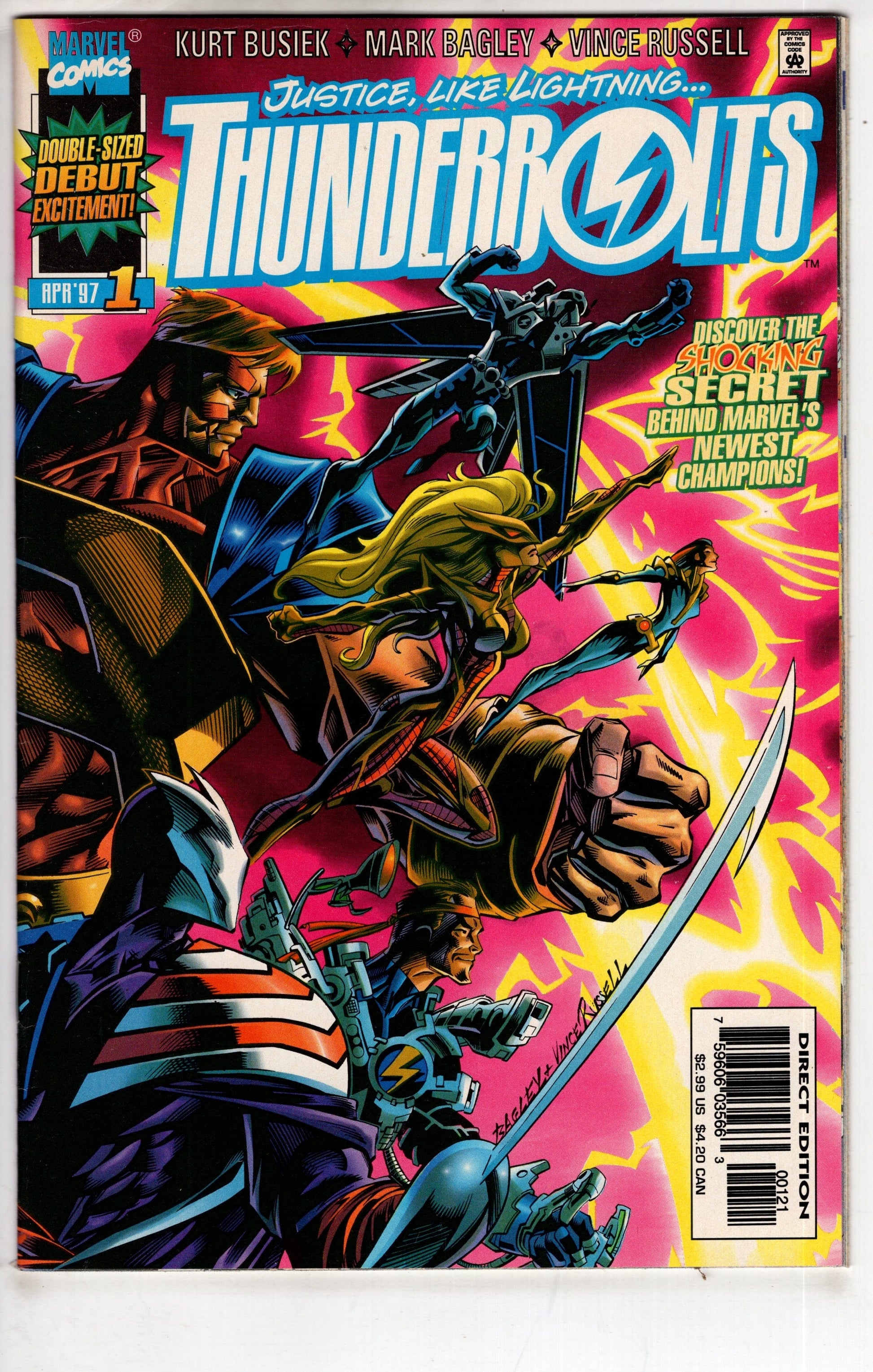 MARVEL COMICS comic Thunderbolts (1997 series) #1 2ND PRINT