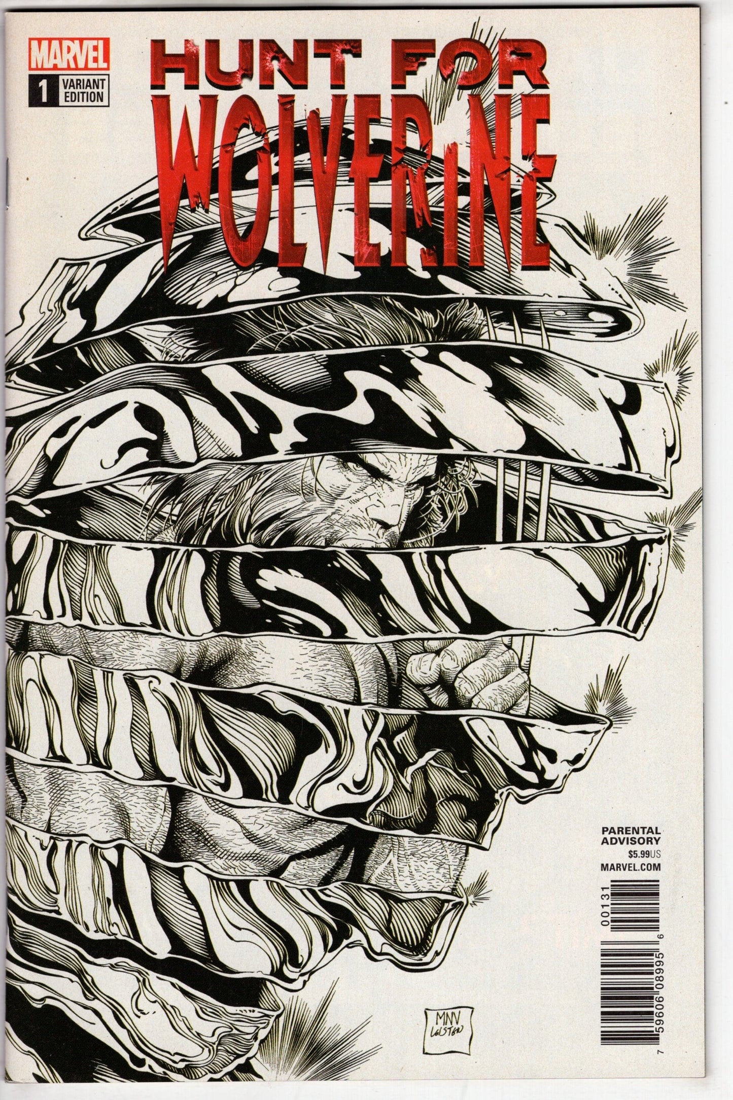 MARVEL COMICS Comics Hunt For Wolverine #1 Mcniven Black & White Variant
