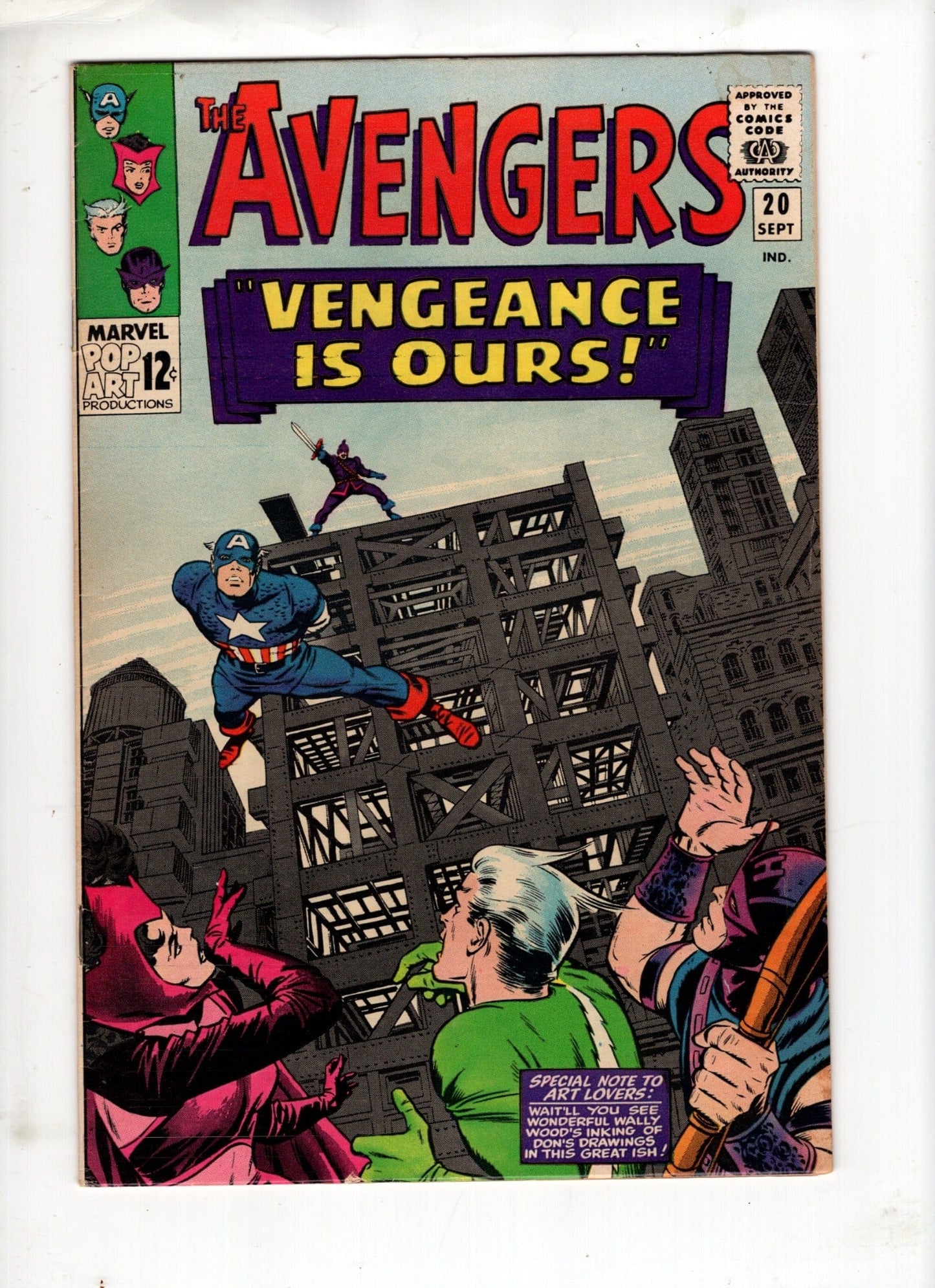 MARVEL COMICS COMICS The Avengers #20 (September 1965) – Very Good (VG)