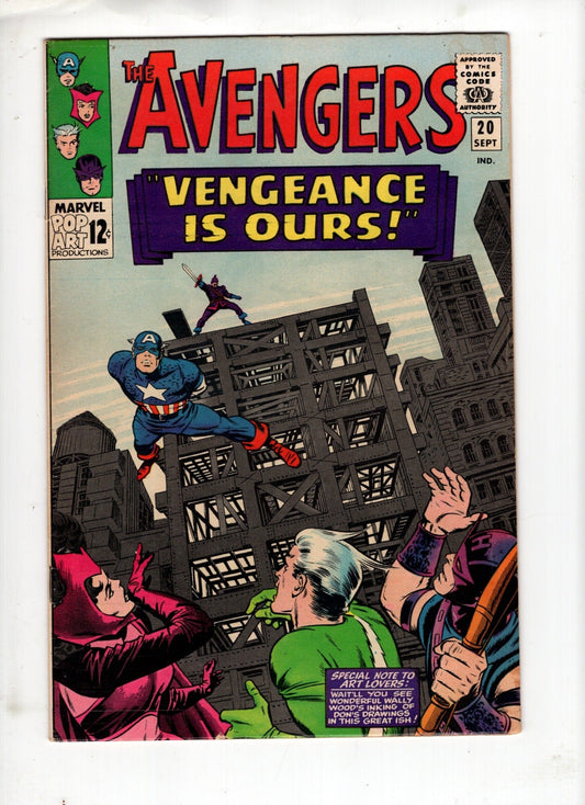 MARVEL COMICS COMICS The Avengers #20 (September 1965) – Very Good (VG)