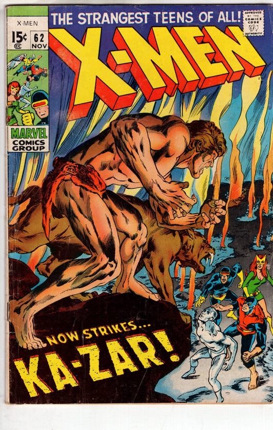 MARVEL COMICS COMICS X-Men #62 (Nov 1969) – Very Good