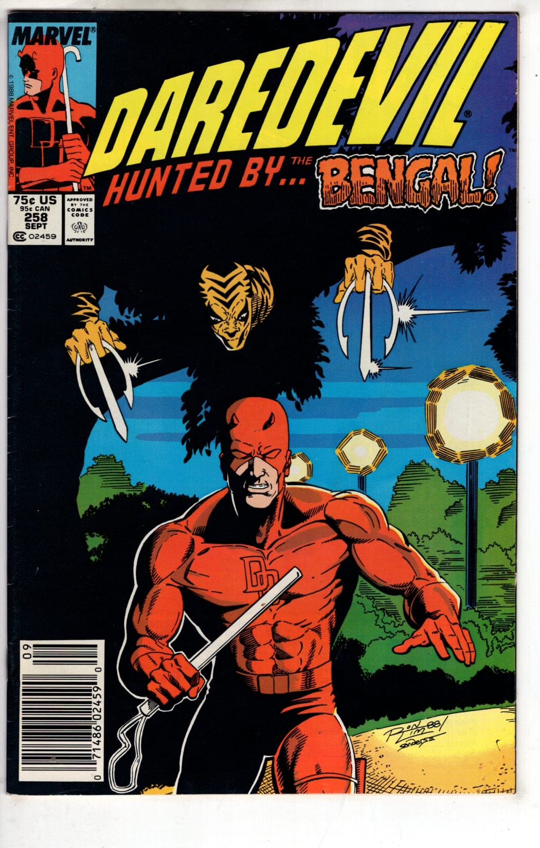 Marvel Comics Daredevil #258 (Newsstand) [FINE]